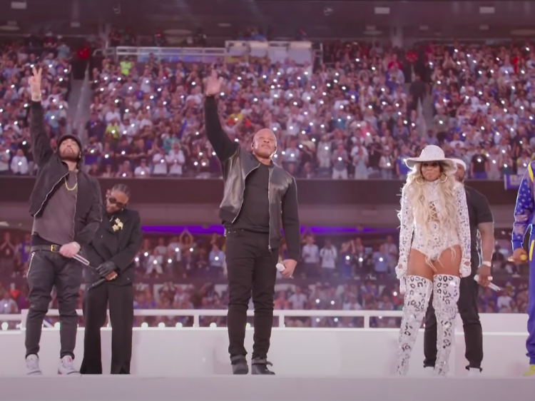 2022 Super Bowl 中場表演 Dr. Dre、Eminem、Kendrick Lamar 驚艷全場 重現90年代 Hop-hop 盛世名曲 2022 Super Bowl 中場表演 Dr. Dre、Eminem、Kendrick Lamar 驚艷全場 重現90年代 Hop-hop 盛世名曲