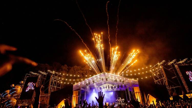 Fireworks at the Woodford Folk Festival