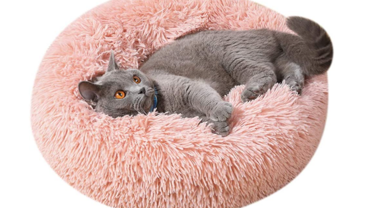 Fluffy cat and dog bed 