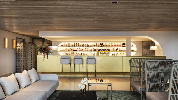 The bar housed within Melbourne Marriott Hotel Docklands.