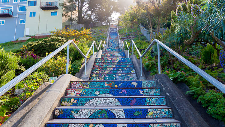 Colorful stairways