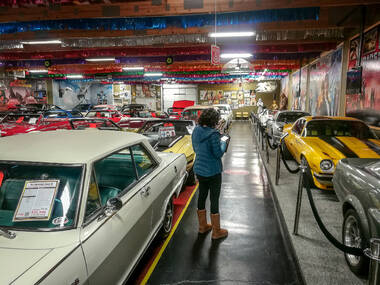 See the Batmobile (and tons of other famous cars) at the Volo Auto Museum See the Batmobile (and tons of other famous cars) at the Volo Auto Museum