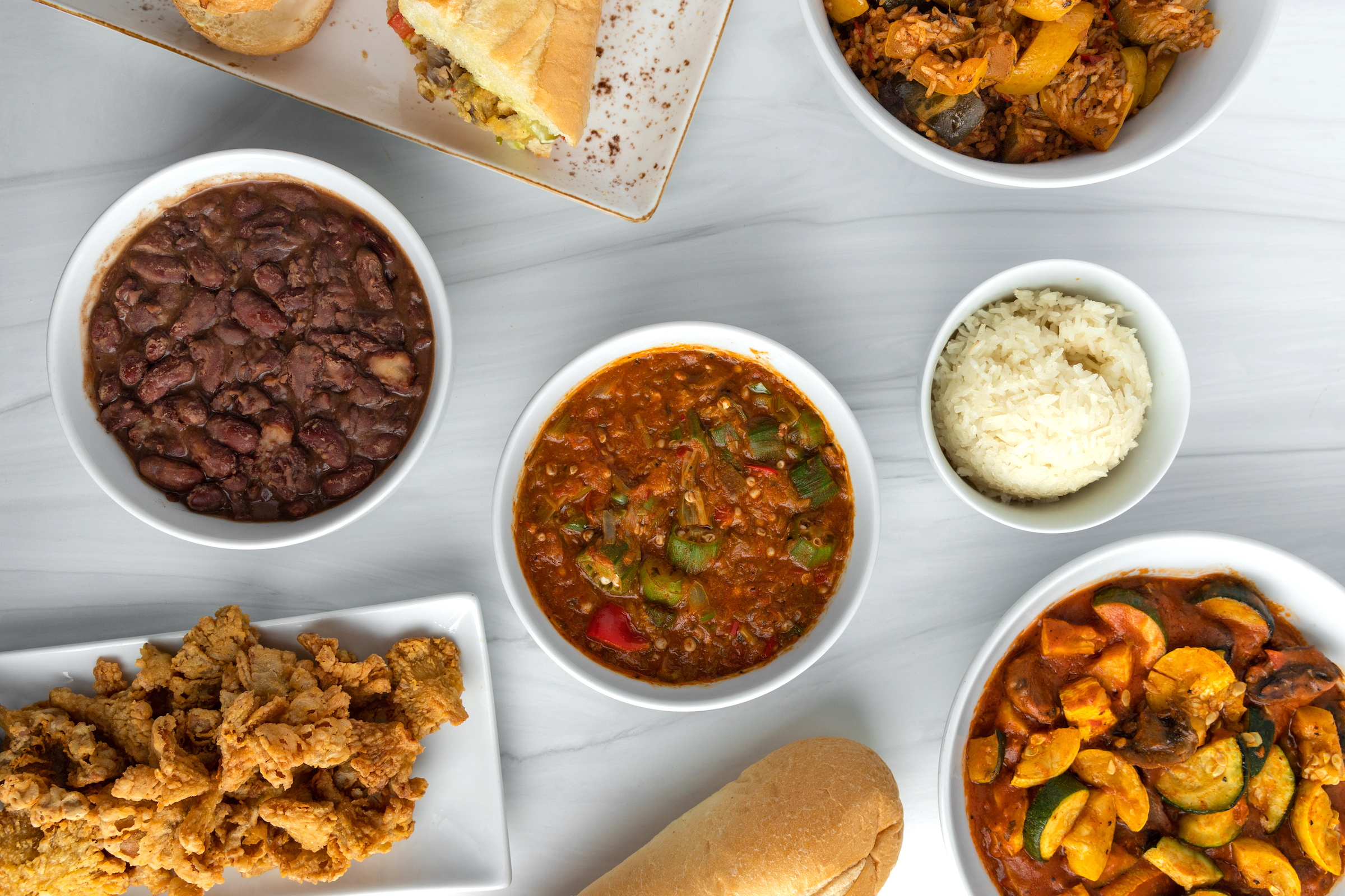 New vegan items include red beans and rice, vegan gumbo and fried oyster mushrooms