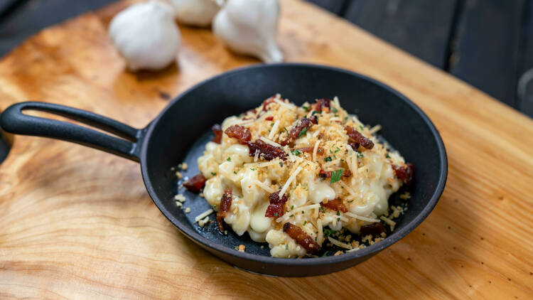 Carbonara-Garlic Mac & Cheese