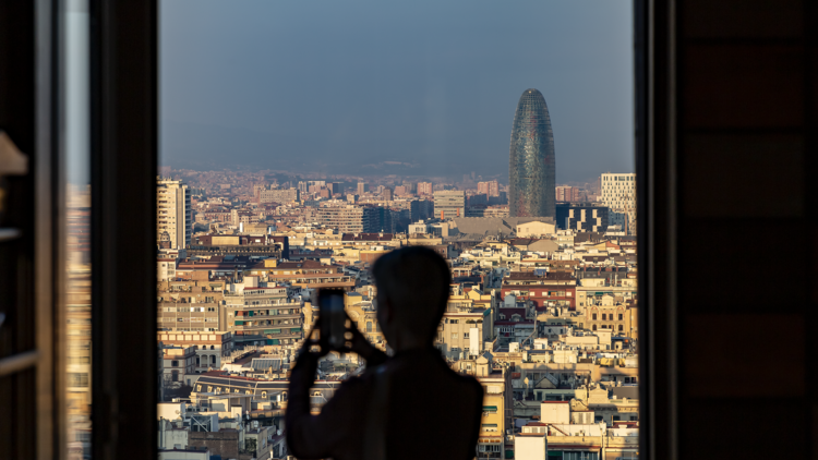 Mirador urbano de Barcelona en la Torre Urquinaona