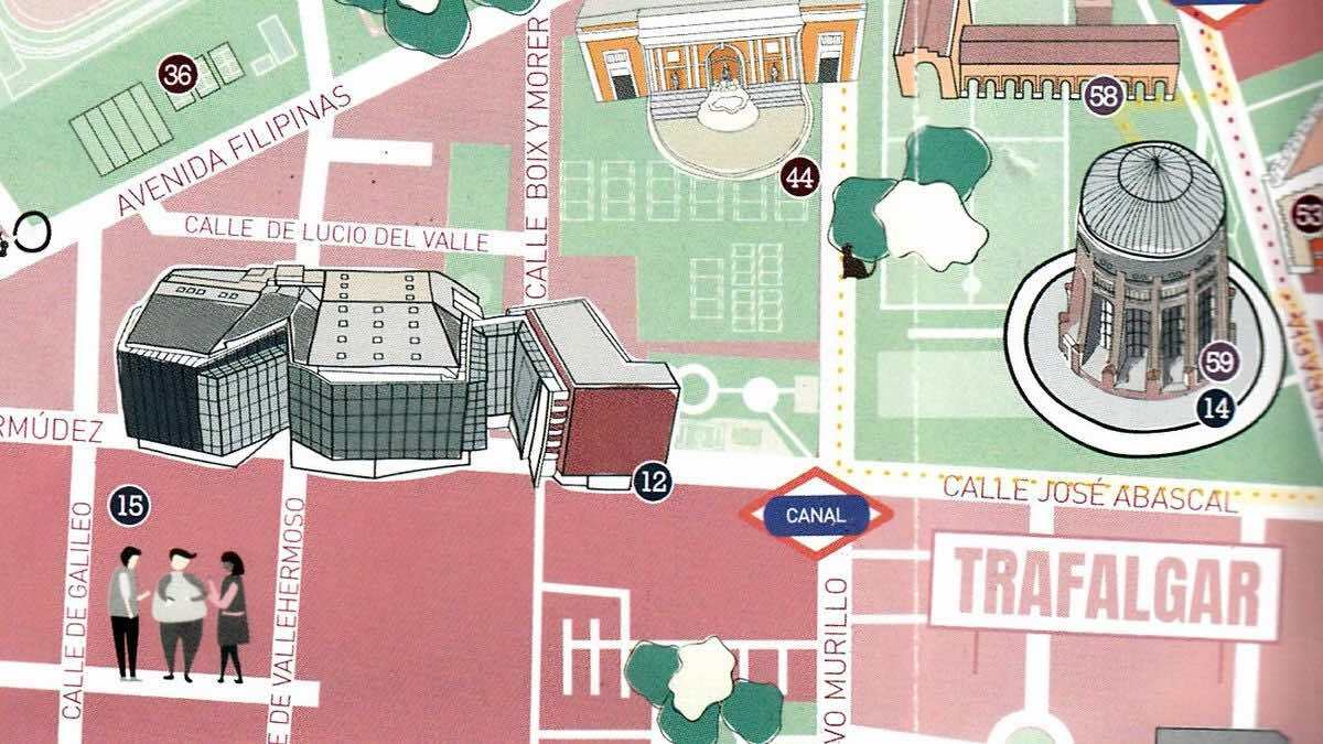 Extracto del mapa editado por el Ayuntamiento