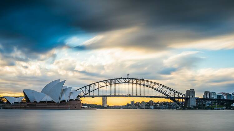 Sydney Harbour with some clouds