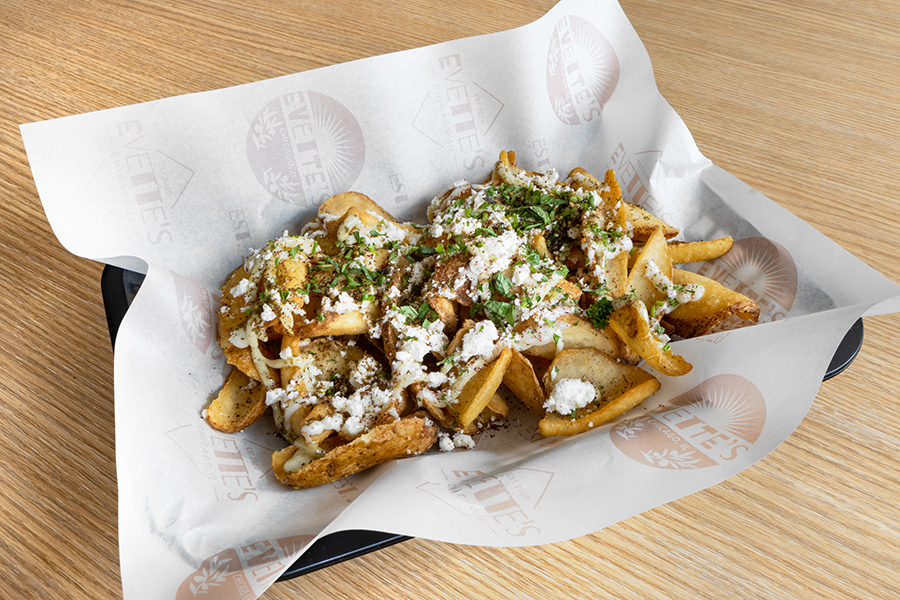 Evette's Super Garlic Feta Fries