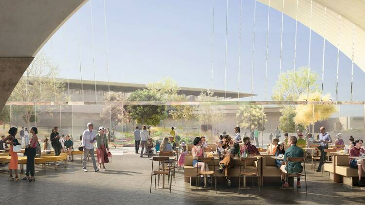 An architectural render of NGV Contemporary