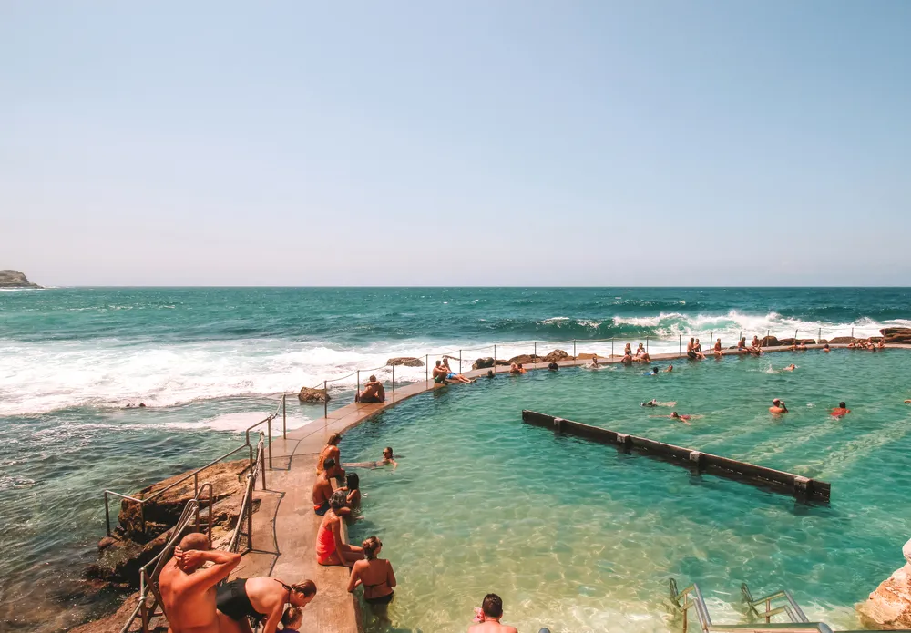 The gorgeous views of Bronte Baths in Sydney, Australia