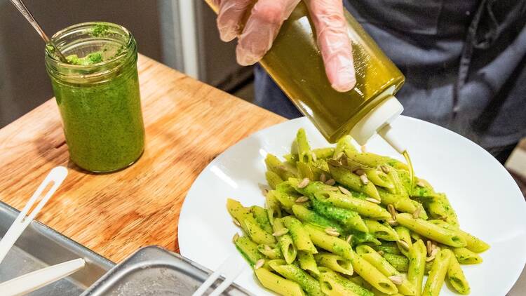 Vegan Pesto Pasta (Mille Nonne)