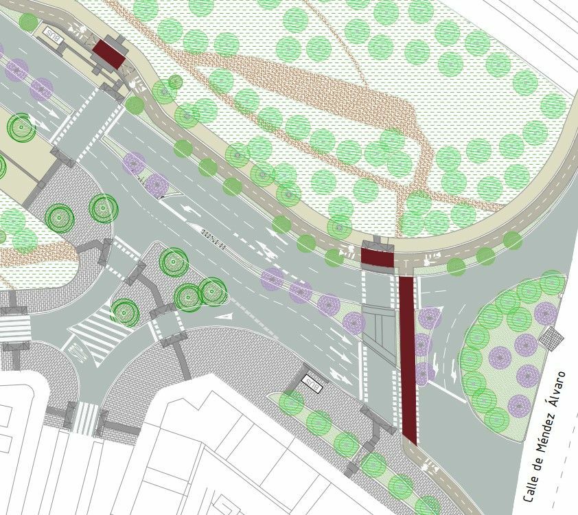 Recreación virtual del carril bici que llegará a Méndez Álvaro (Aytto de Madrid).