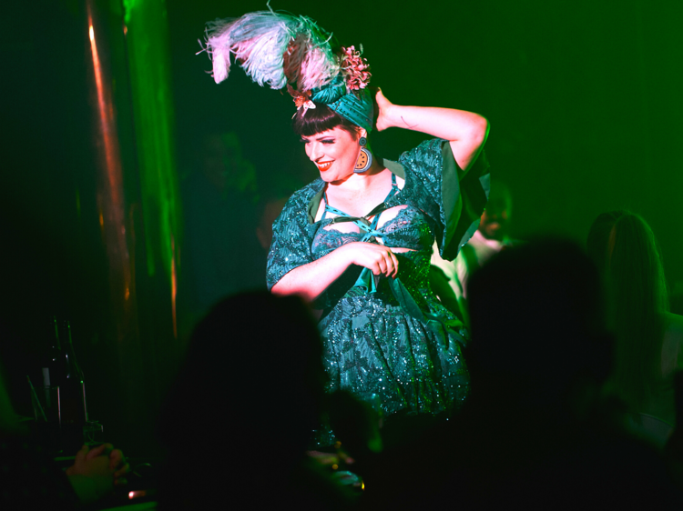 Be titillated at this dinner show with comedy and burlesque