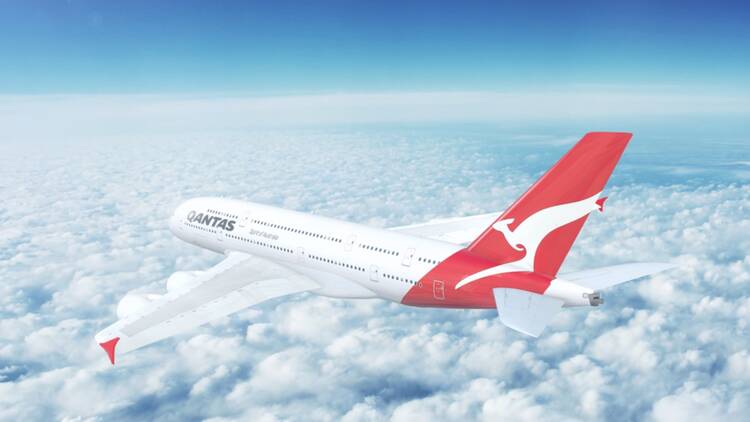 Qantas flight aeroplane airplane plane 