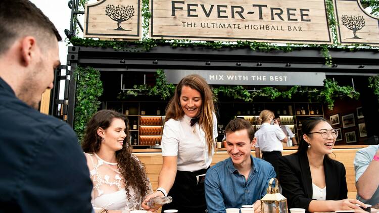 Enjoying whisky with Fever-Tree mixers at the Fever-Tree pop-up