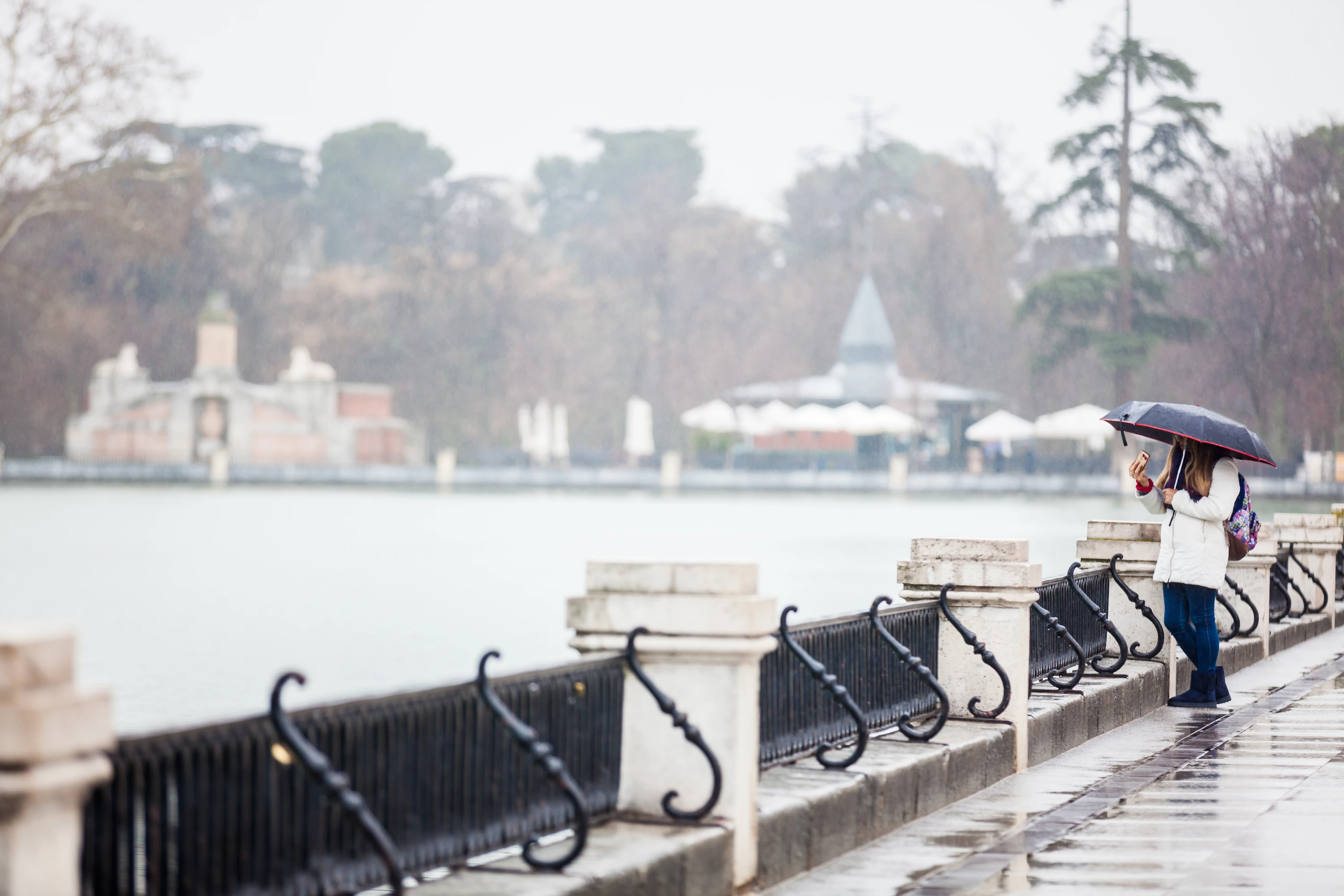 Lluvia en Madrid Parque El Retiro