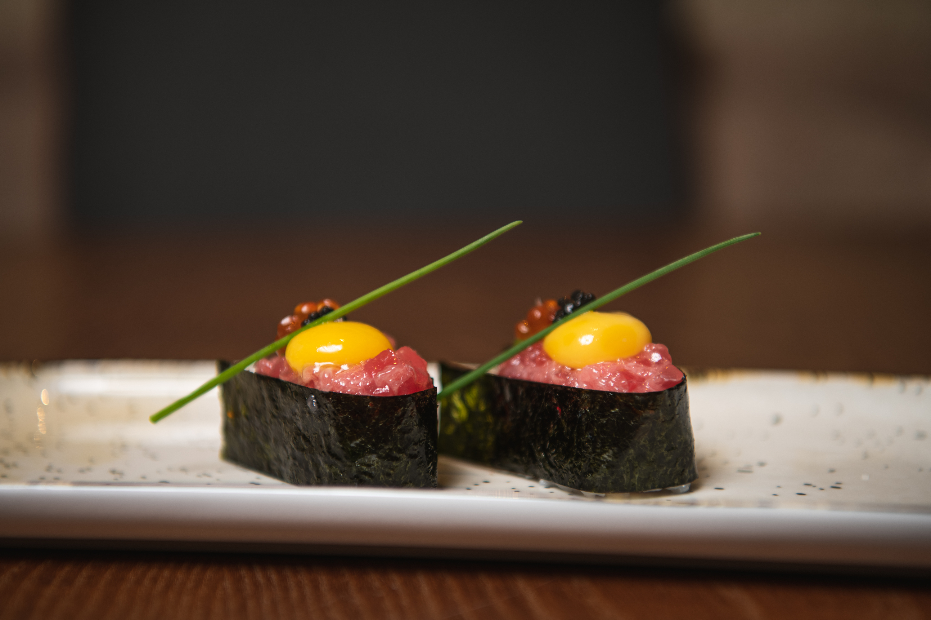 Gunkan de toro e ouriço-do-mar