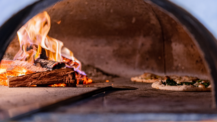 A woodfire pizza oven