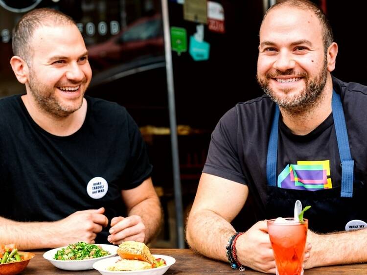 Twin brothers Antoine and Bechara Taouk of Lebanese restaurant Teta Mona