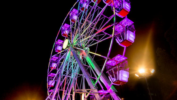 A ferris wheel at Glow Festival