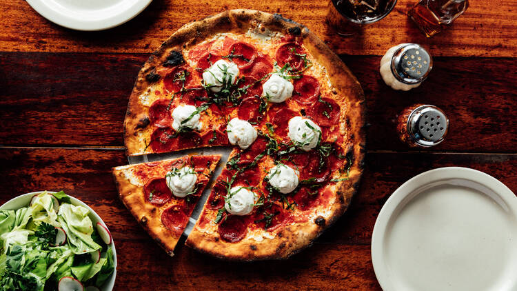 Pepperoni & Whipped Ricotta Pizza​ at Coalfire