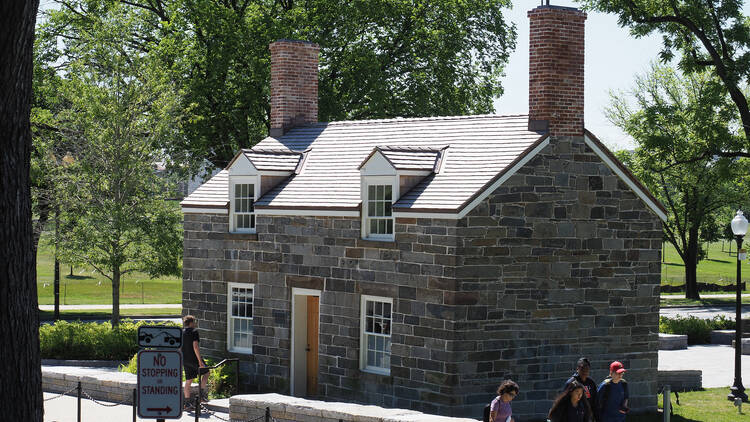 Built in 1837, the Lockkeeper's House is the oldest building in the National Mall and is located near Constitution Avenue NW and 17th Street NW.
