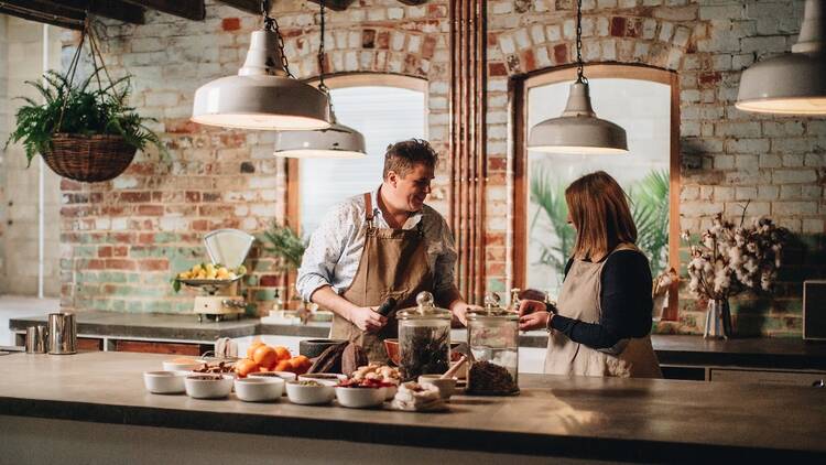 Two cooks in a kitchen