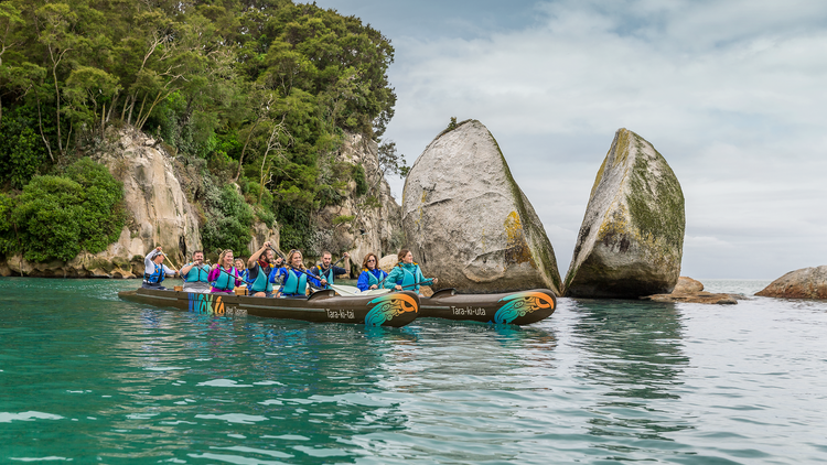 Paddle a waka at Abel Tasman National Park