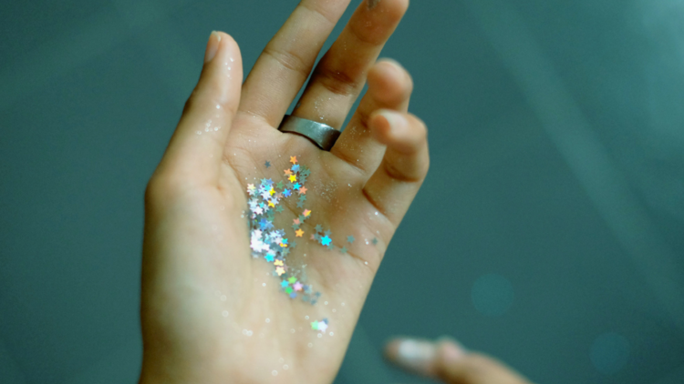 A handful of glitter