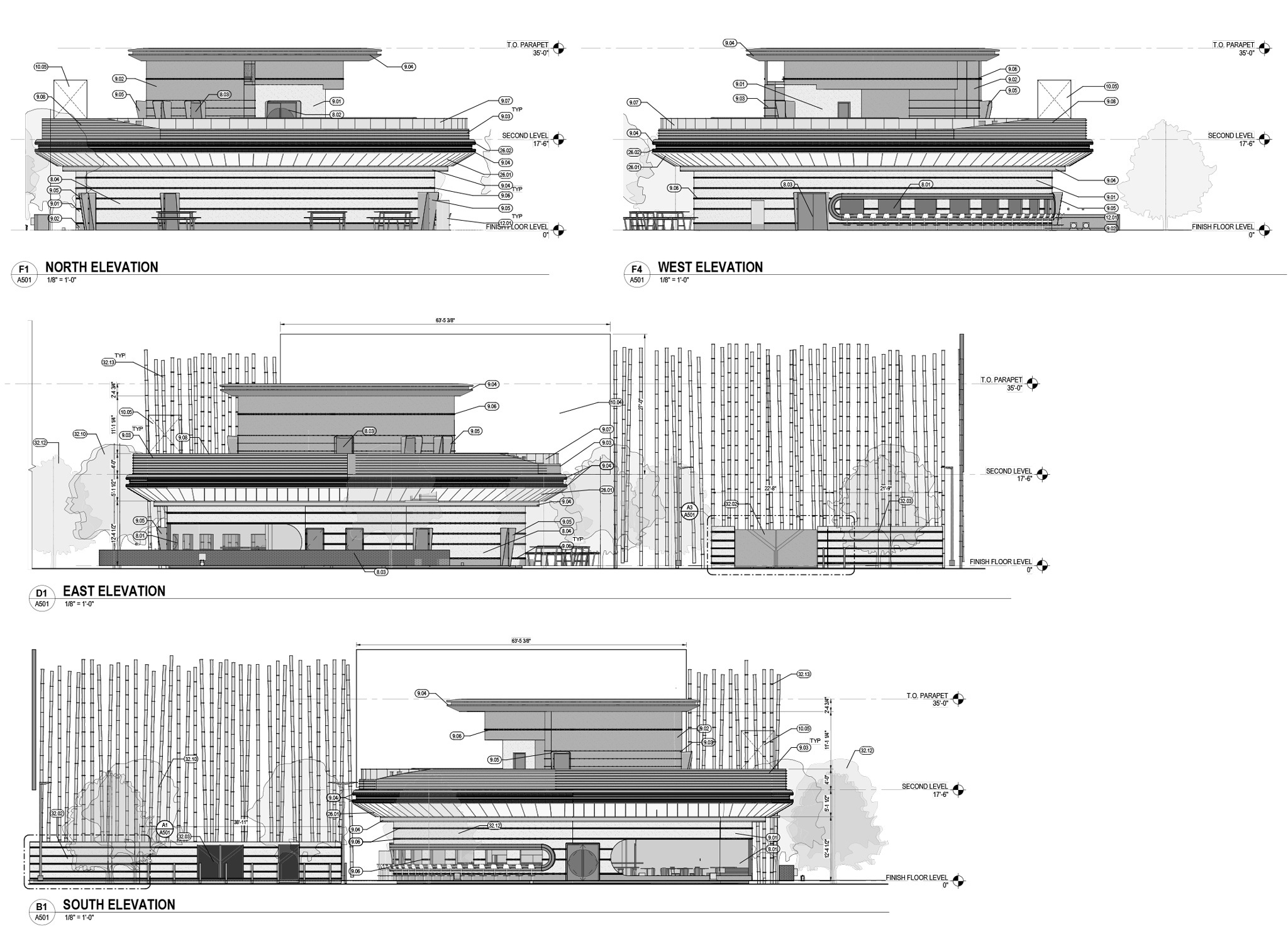 Tesla diner and drive-in exterior plans