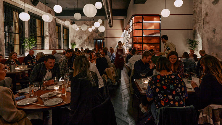 A busy dining room