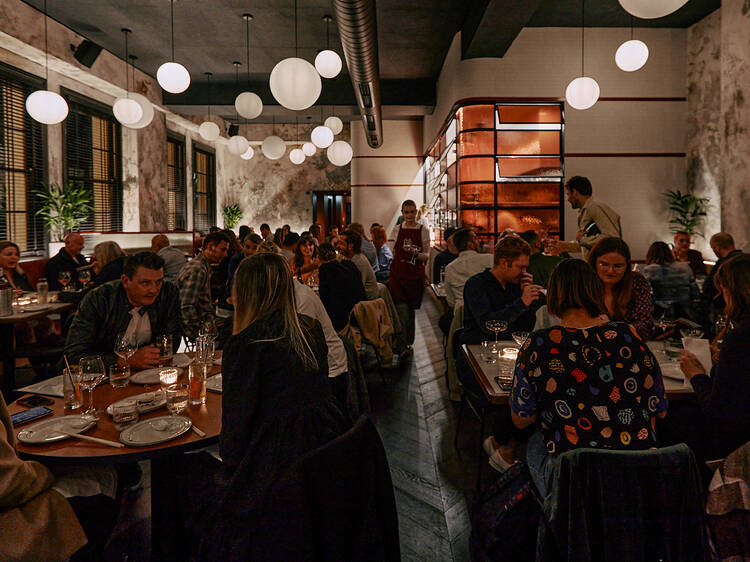 A busy dining room