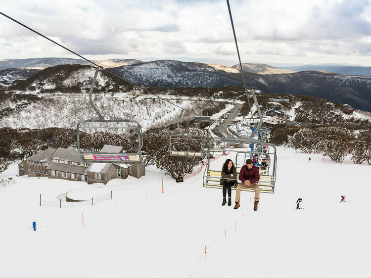 Ski lifts at Mount Hotham