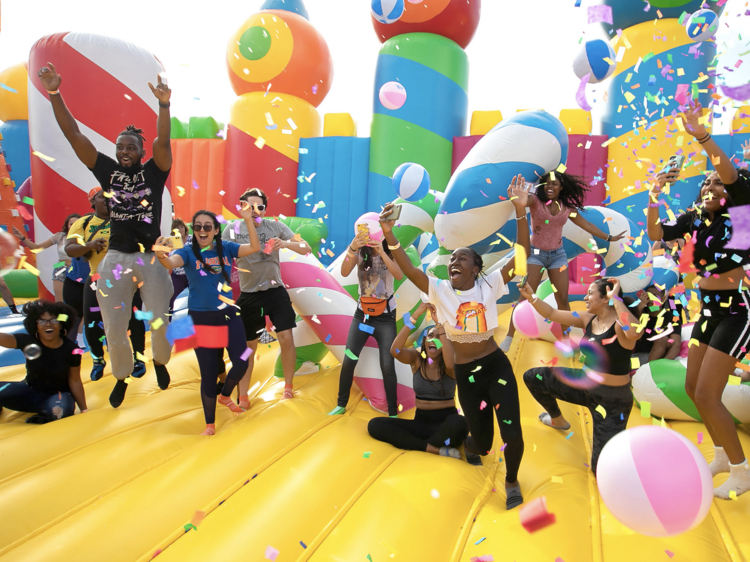 The largest bounce castle in the world is returning to NY next month!