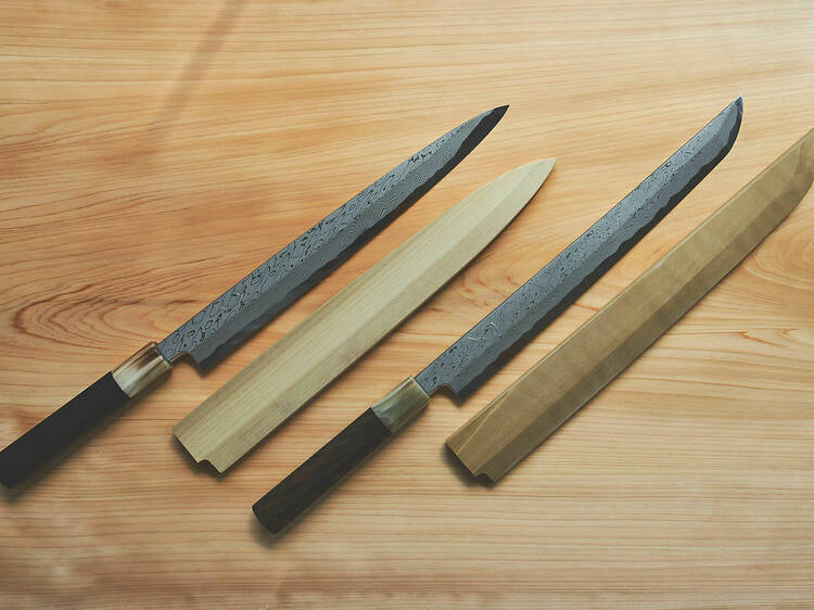 Forged Japanese kitchen knife