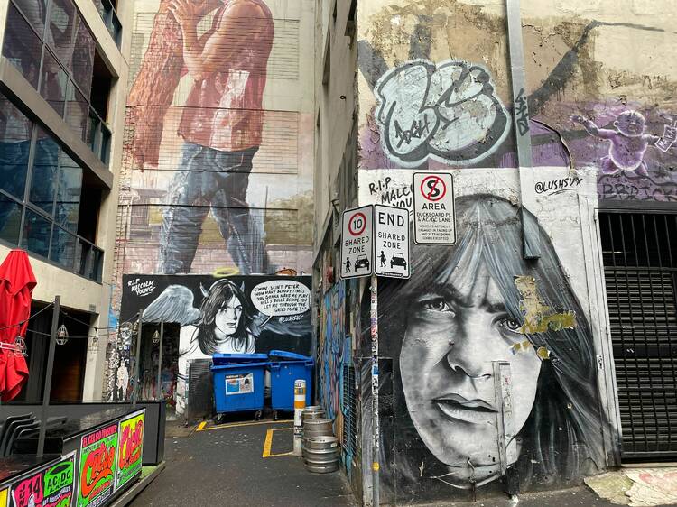 Graffiti of ACDC in ACDC Lane