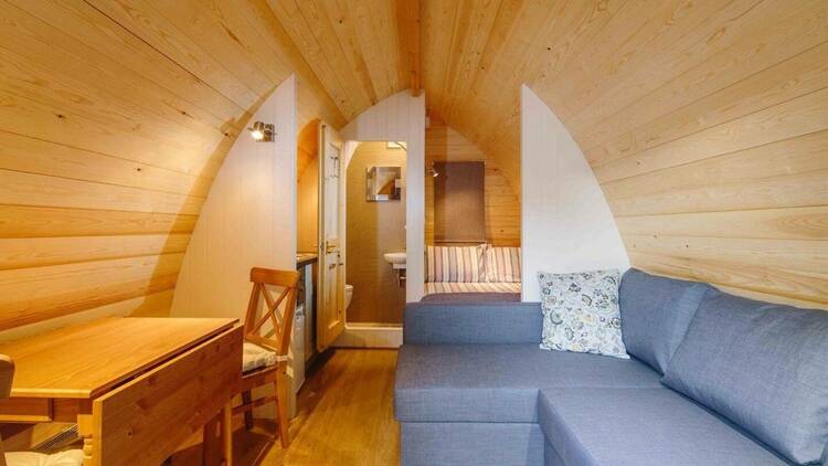 The glamping pods in Cheltenham