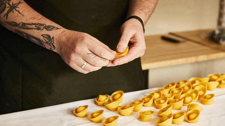 Making pasta 