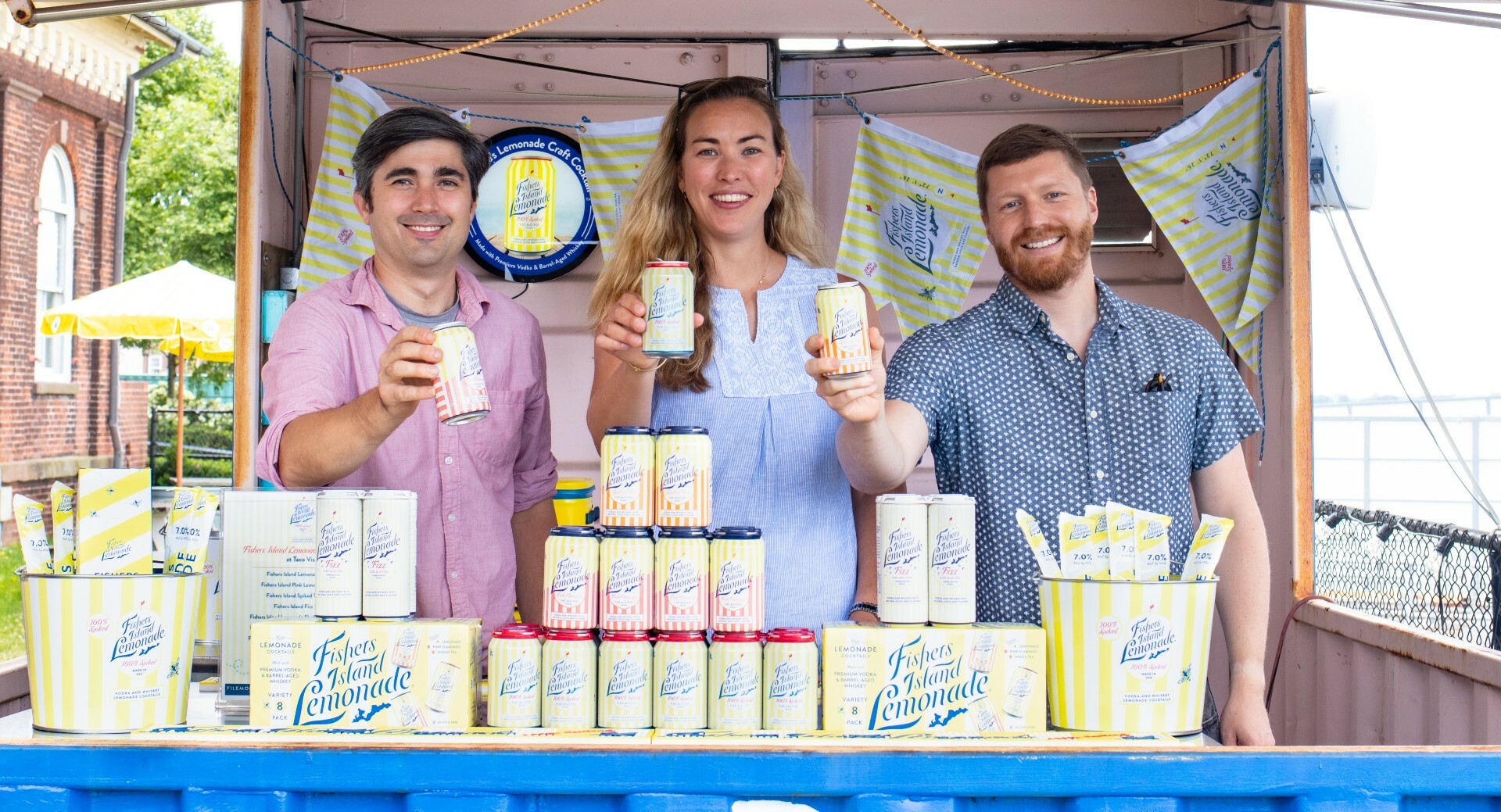 An adult lemonade stand just opened on Governors Island