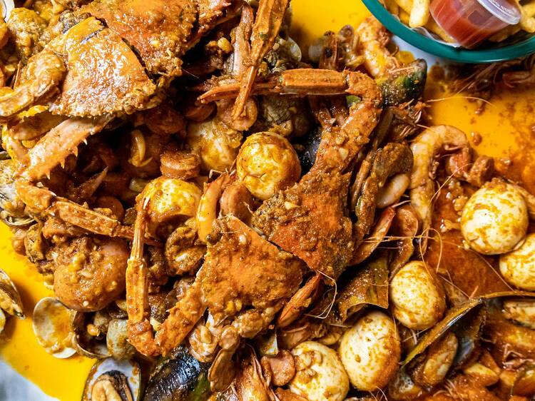 A Cajun crab boil