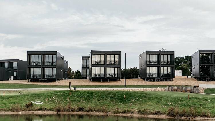 A series of four-room hotel spaces on a golf club.