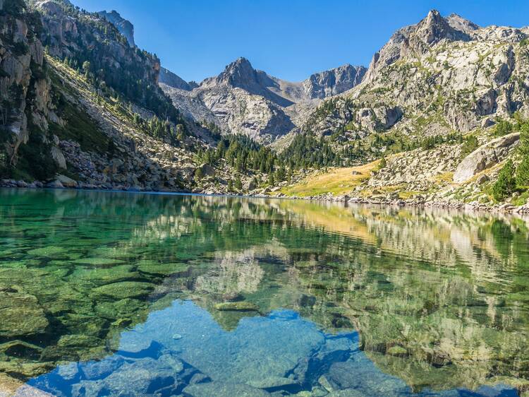 En el lago Sant Maurici, en Lleida