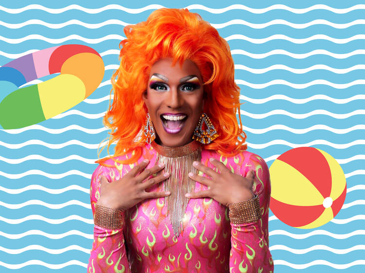 Go to a free drag brunch beach party