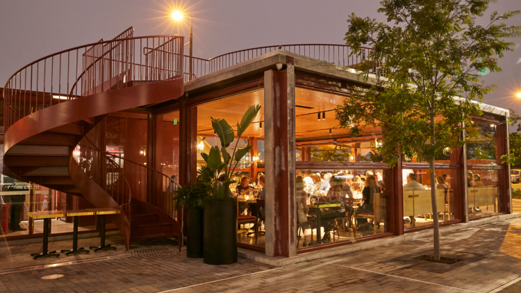 Exterior of Signal Box at dusk