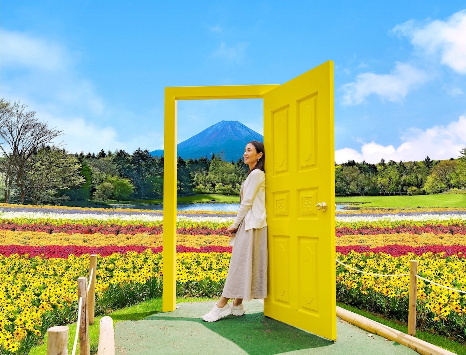 10種類8万株が咲き誇る「虹の花祭り」が富士本栖湖リゾートで開催