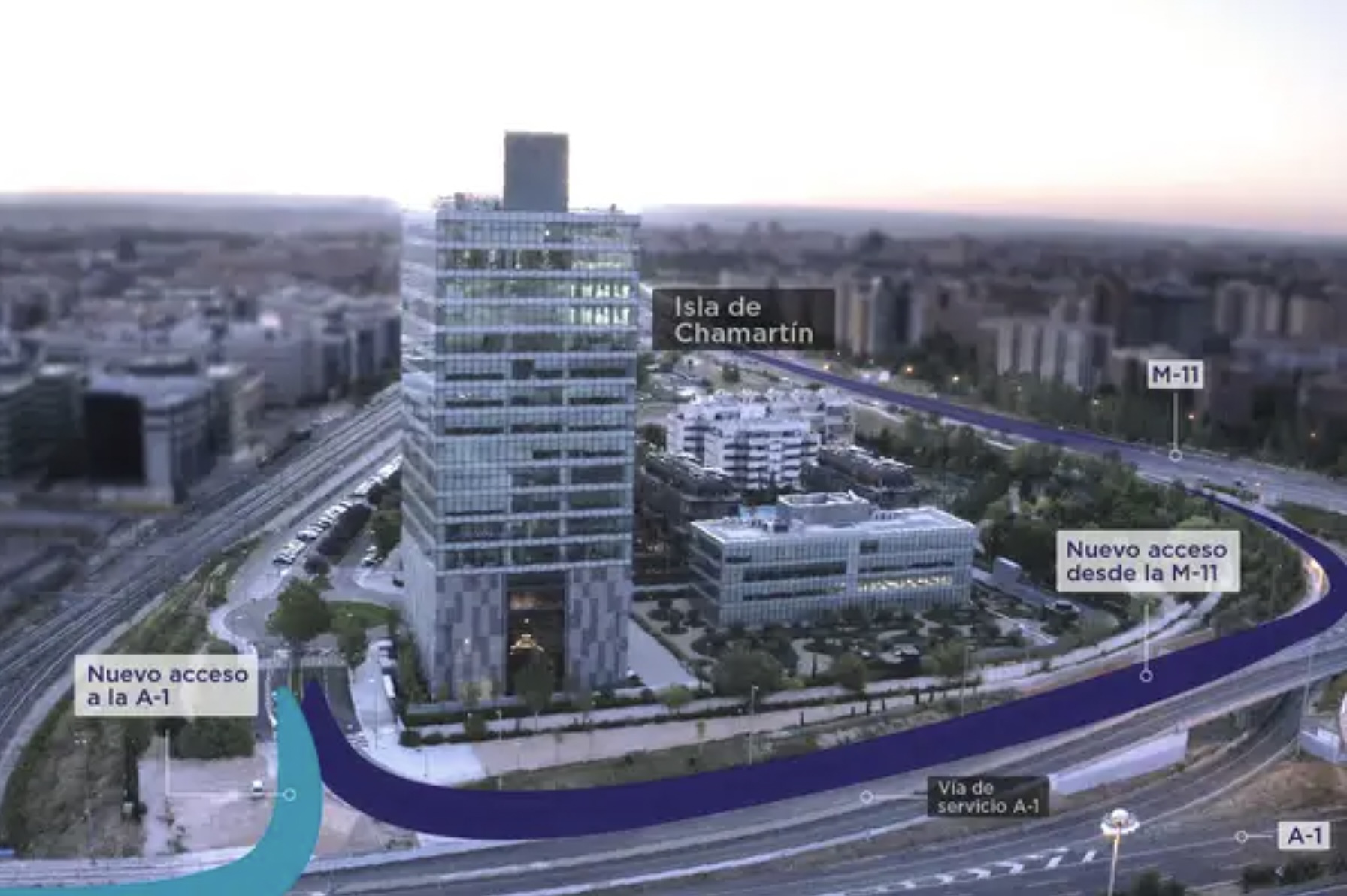 La nueva salida a la A1 (Aytto de Madrid).