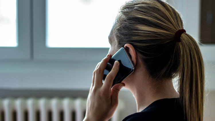 Woman on phone