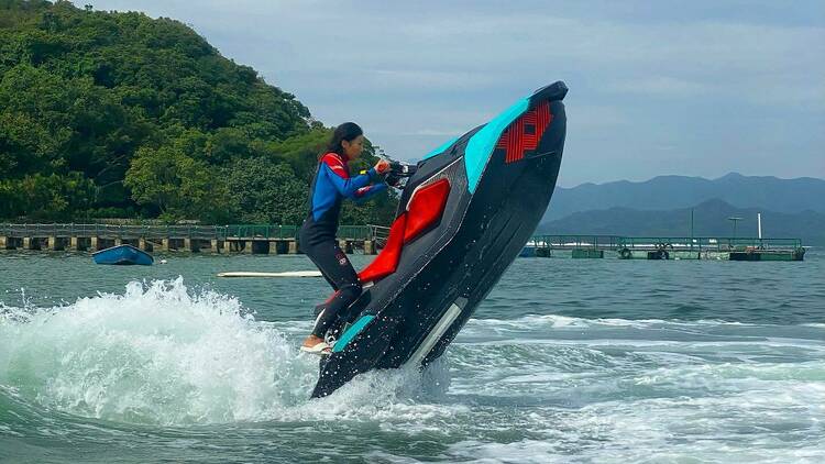 Jet-skiing