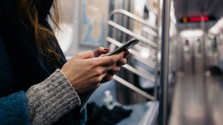 Cell on subway