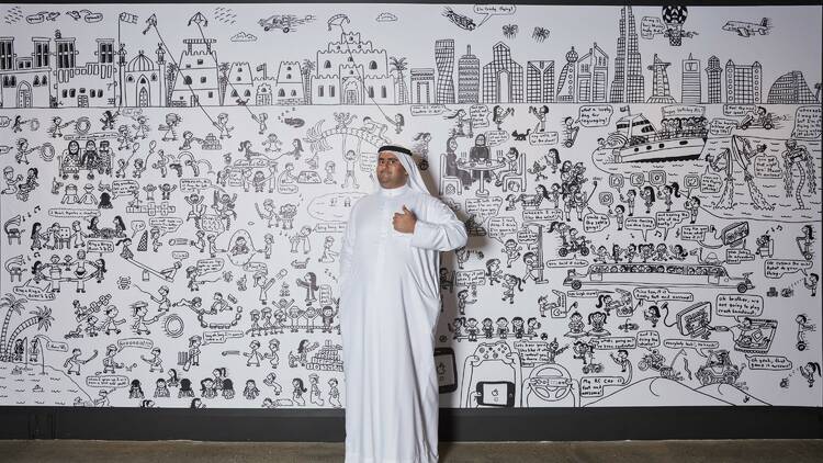 Time Out Market Dubai: Mural by Abdulla Lutfi